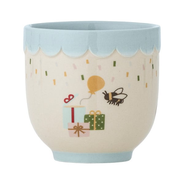 Modrý/krémový detský hrnček z kameniny 150 ml Celebrate – Bloomingville Mini-image-2