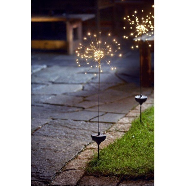 Vonkajšie solárne LED svietidlo s bielymi diódami Star Trading Firework, výška 100 cm-image-2