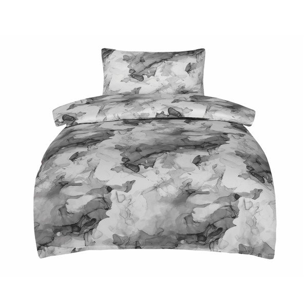Sivé obliečky na jednolôžko z bavlneného saténu 140x200 cm Deluxe Minerals – My House