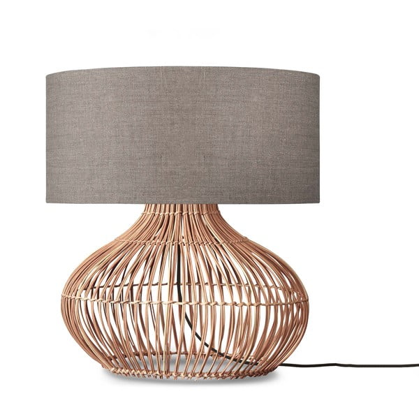 Stolová lampa s textilným tienidlom v béžovo-prírodnej farbe (výška 60 cm) Kalahari – Good&amp;Mojo