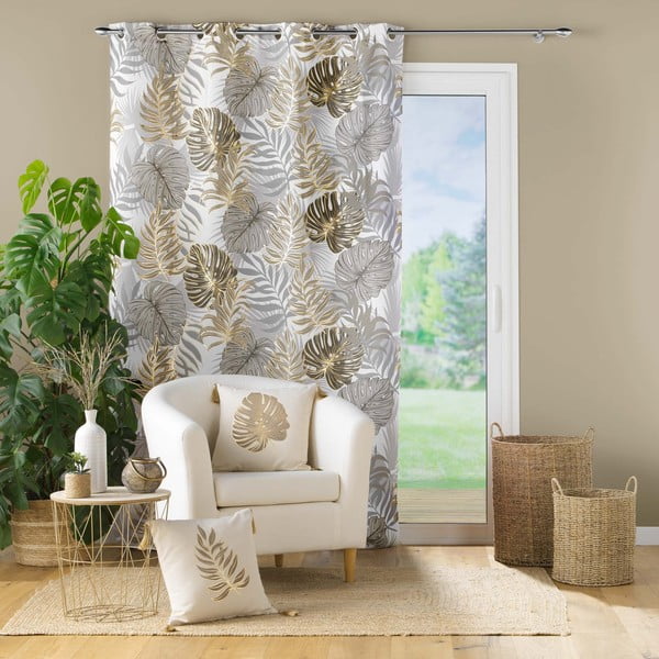 Záves v béžovej a zlatej farbe 140x280 cm Mogador – douceur d'intérieur-image-2