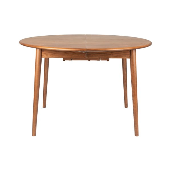 Okrúhly rozkladací jedálenský stôl s prídavnou doskou v dekore orechového dreva ø 120 cm Twist – Zuiver