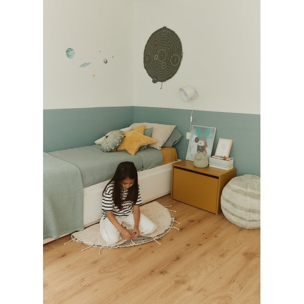 Krémový prateľný ručne tkaný bavlnený okrúhly koberec ø 100 cm Moon Multishape – Lorena Canals-image-4