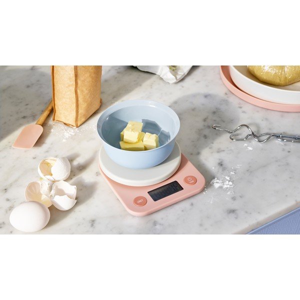 Biela plastová digitálna kuchynská váha Foodie – RIG-TIG-image-2