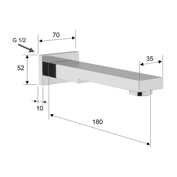 Matne čierna nástenná výtoková hubica – Sapho-image-1