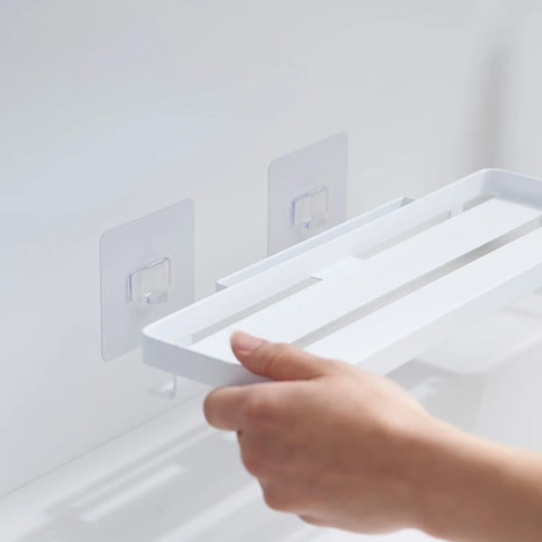 Matne biela oceľová kúpeľňová polička bez vŕtania Film Hook – YAMAZAKI-image-3