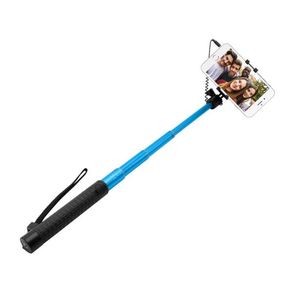 Teleskopická selfie tyč FIXED, modrá