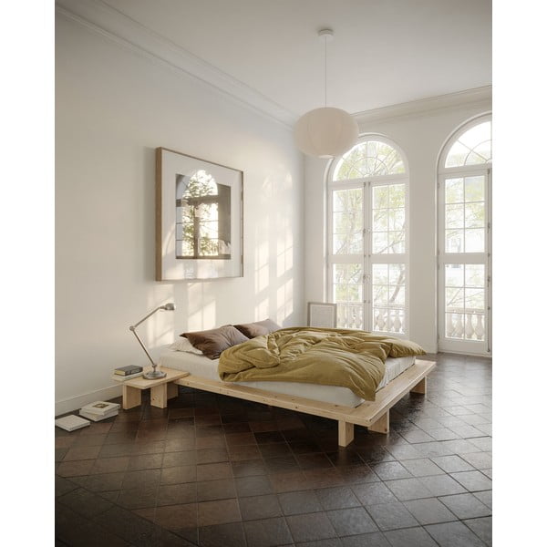 Nočný stolík z borovicového dreva v prírodnej farbe Japan – Karup Design-image-3