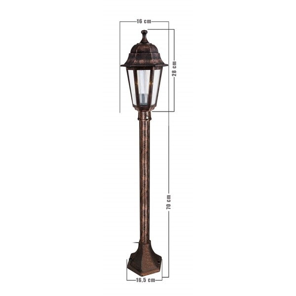 Vonkajšie svietidlo bronzovej farby Lampas, výška 98 cm-image-1