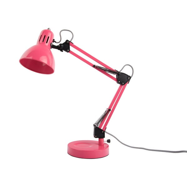 Svetloružová stolová lampa s kovovým tienidlom (výška 52 cm) Funky Hobby – Leitmotiv