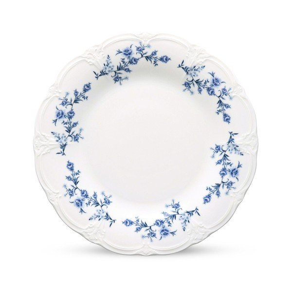 Biely/modrý porcelánový tanier ø 21 cm Retro – BonBistro