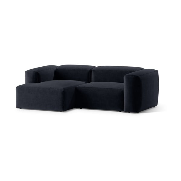 Tmavomodrá rohová pohovka (ľavý roh/s leňoškou) Bergamo – Cosmopolitan Design-image-2