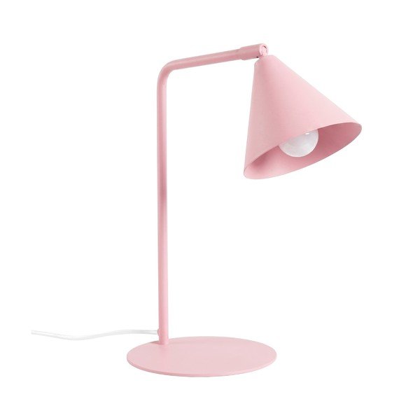 Ružová oceľová stolová lampa s ohýbateľnou konštrukciou (výška  35 cm) Zylo – Sollux