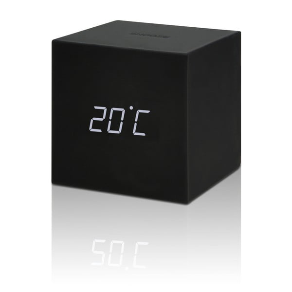 Čierny LED budík Gingko Gravitry Cube-image-2