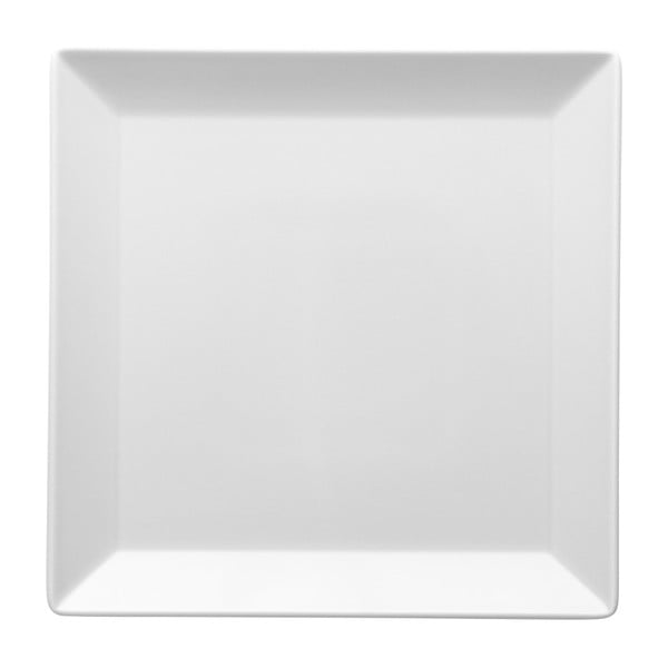 Sada 6 matných bielych tanierov Manhattan City Matt, 21 × 21 cm
