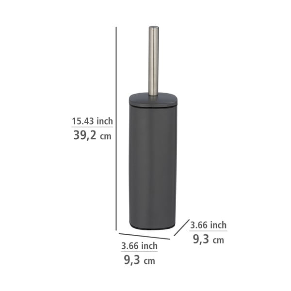 Tmavosivá antikoro toaletná kefa Wenko Alassio-image-1