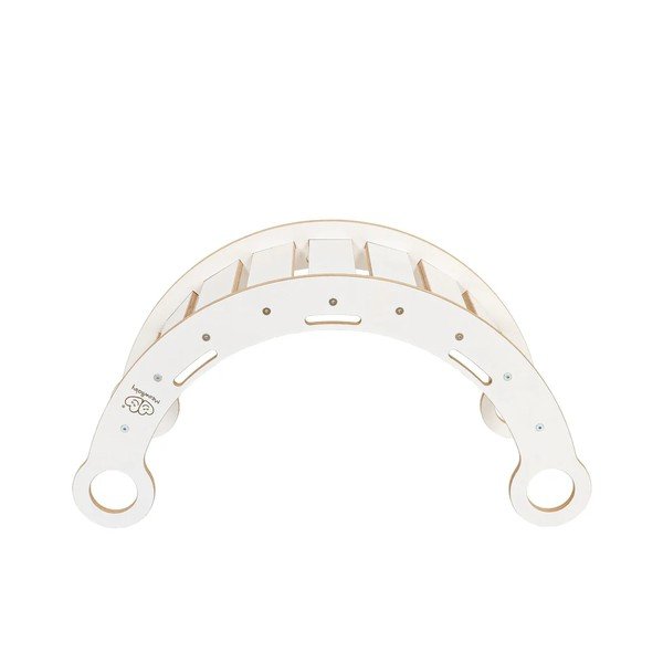 Biela hojdačka z borovicového dreva 39x75x38 cm Montessori – Meowbaby-image-2