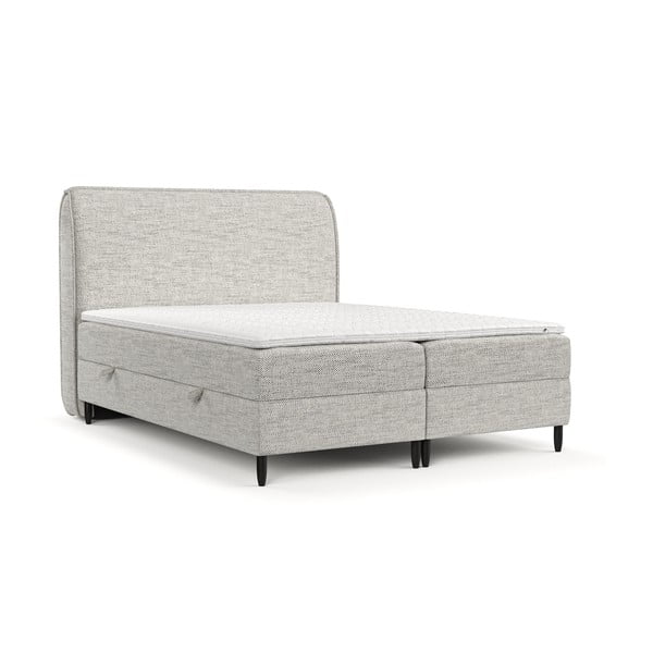 Svetlosivá boxspring posteľ s úložným priestorom 160x200 cm Melba – Maison de Rêve