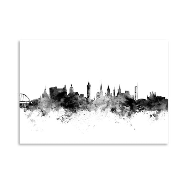 Plagát Americanflat Glasgow Skyline, 42 x 30 cm
