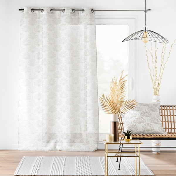 Bielo-béžová záclona 140x280 cm Majestia – douceur d'intérieur-image-4