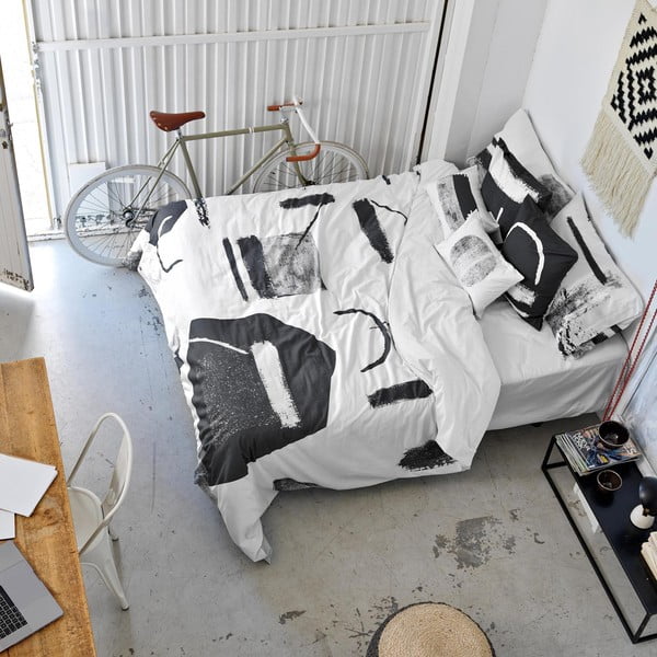 Bavlnená obliečka na paplón Blanc Shapes, 200 × 200 cm-image-4