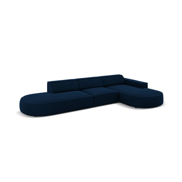 Modrá zamatová rohová pohovka (pravý roh) Jodie - Micadoni Home-image-4