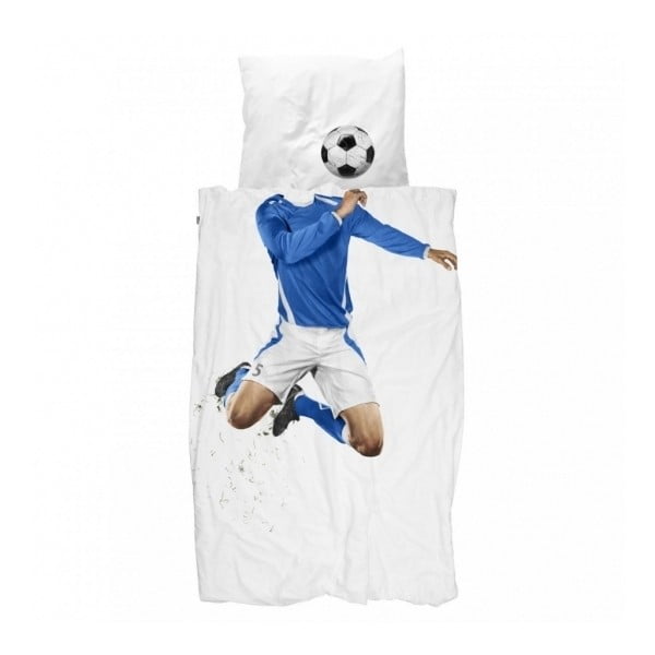 Obliečky Snurk Soccer Champ Blue, 140 × 200 cm