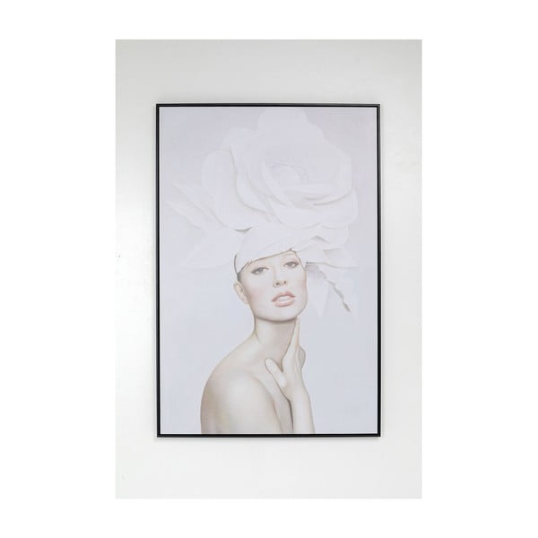Obraz v ráme Kare Design Lady White Blossom, 80 × 120 cm