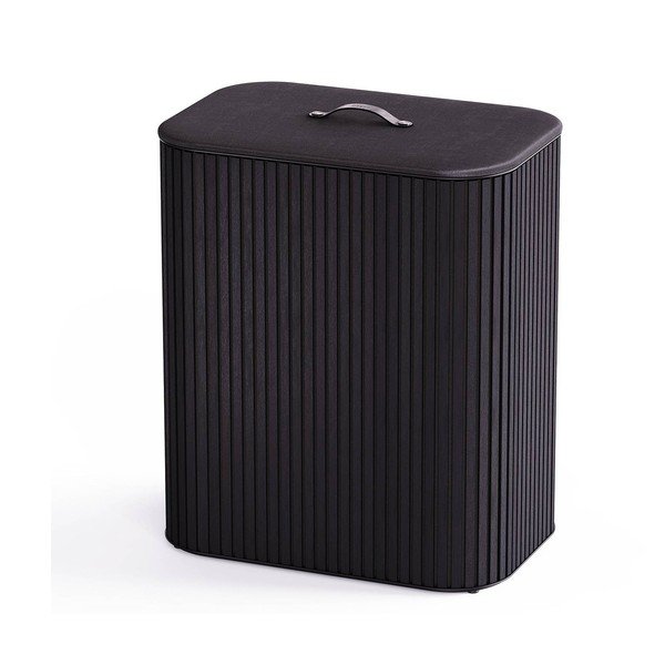 Čierny bambusový kôš na bielizeň 3x30 l Tota Trio Luxe – Joseph Joseph-image-1