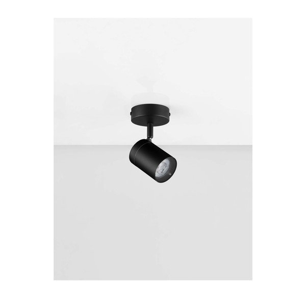 Matne čierne kovové bodové svietidlo s ohýbateľnou konštrukciou 12x8 cm Alma – Nova Luce-image-2