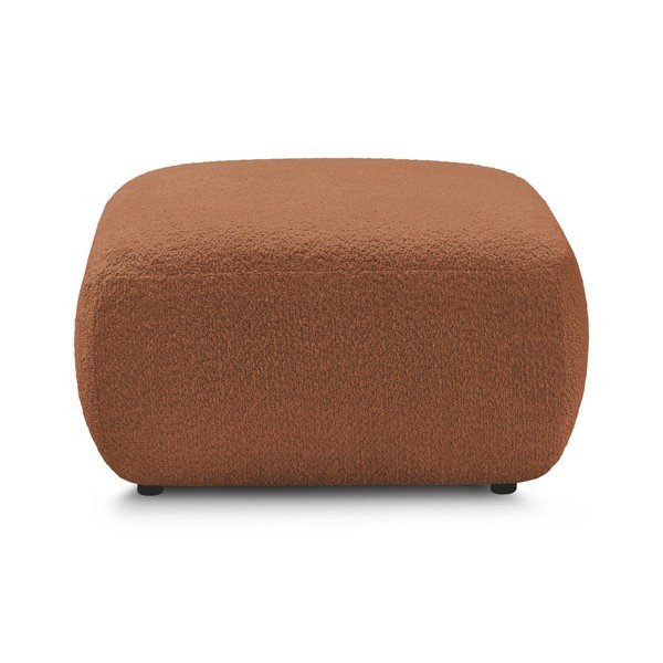 Oranžová podnožka z textílie buklé Montaigne – Bobochic Paris