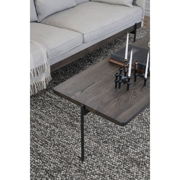 Hnedý konferenčný stolík z jaseňového dreva Rowico Shelton, 145 x 60 cm-image-2