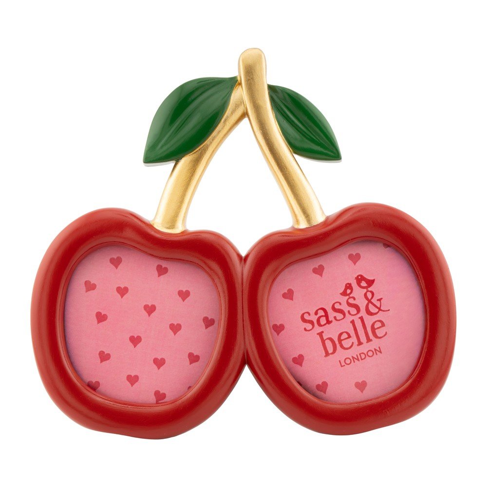 E-shop Červený polyresinový stojací rámček 17,5x15,5 cm Cherry – Sass & Belle