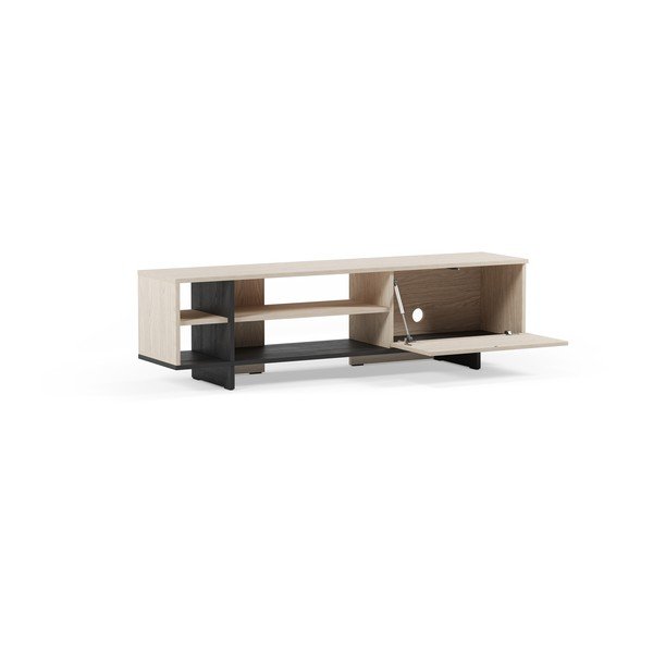 Čierny TV stolík 160x44x36 cm Cequoia – Marckeric-image-2
