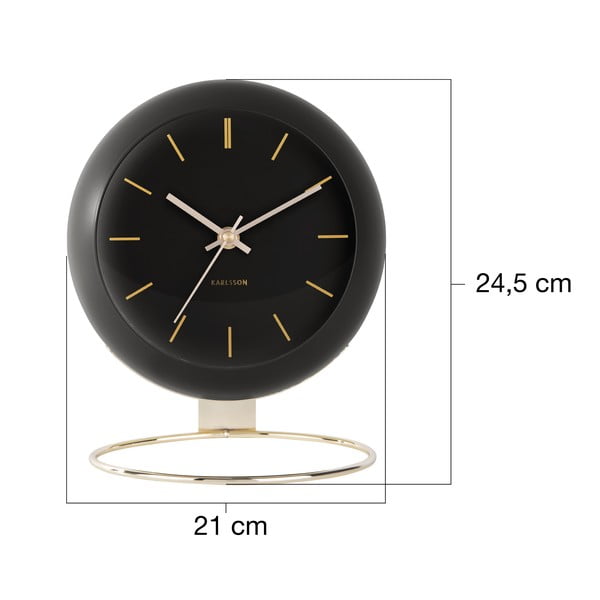 Stolové hodiny ø 21 cm Globe – Karlsson-image-3