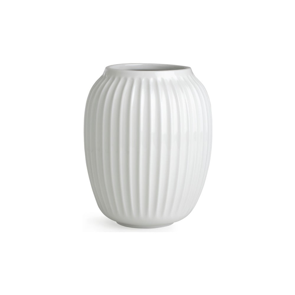 Biela kameninová váza Kähler Design Hammershoi, výška 20 cm