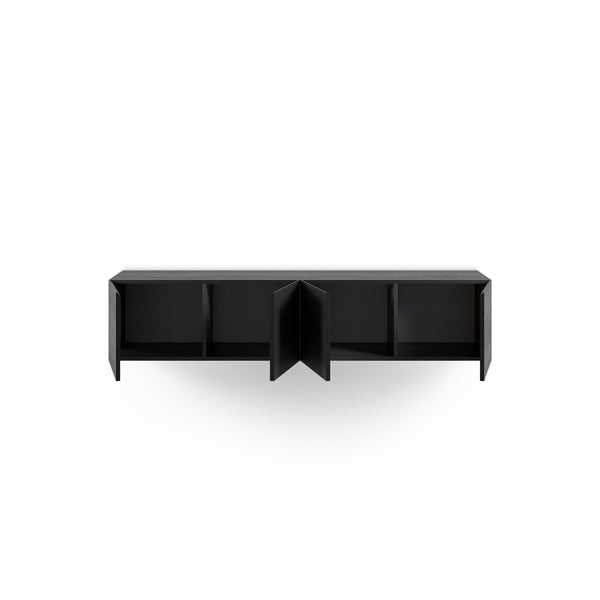 Čierny TV stolík 180x38x35 cm Daroca – Marckeric-image-2