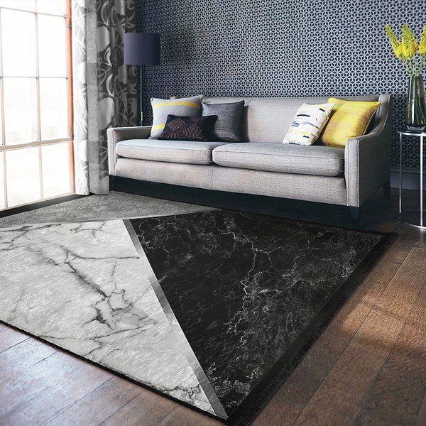 Bielo-čierny koberec 80x150 cm - Mila Home-image-2