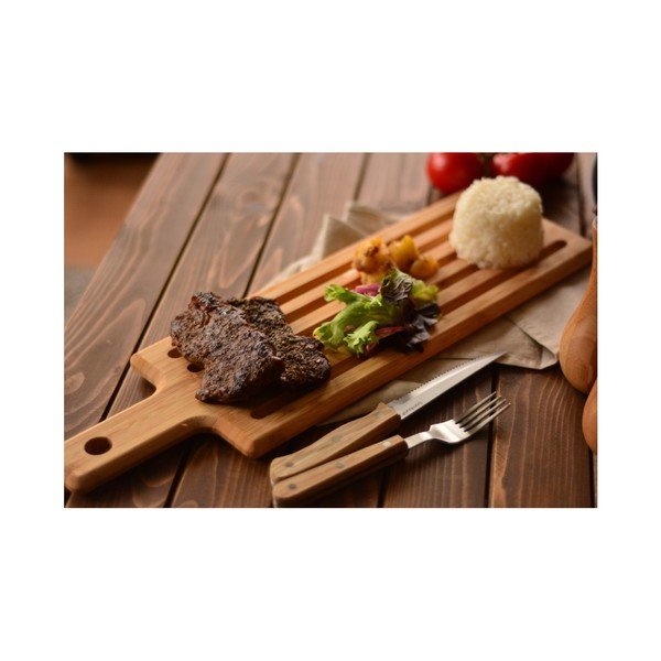 Bambusová servírovacia doštička na steak Bambum Grill, dĺžka 40 cm-image-1