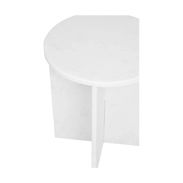 Mramorový okrúhly odkladací stolík ø 40 cm Savio – Premier Housewares-image-3