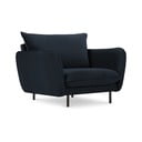 Tmavomodré zamatové kreslo Vienna – Cosmopolitan Design