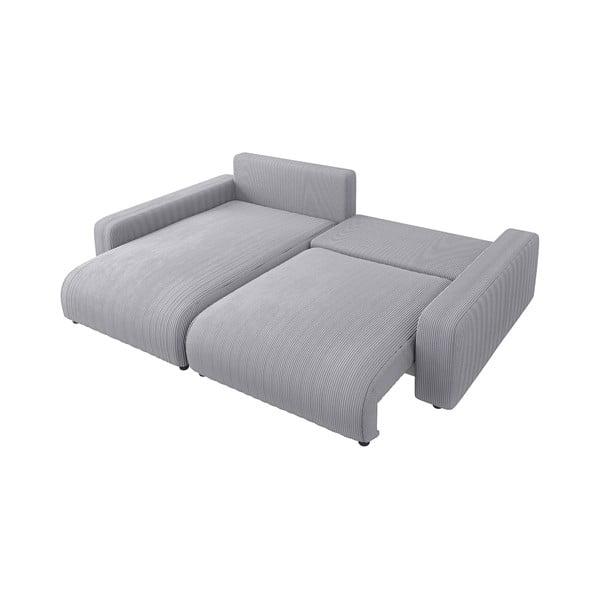 Svetlosivá menčestrová rozkladacia rohová pohovka (variabilná) Sara – Ropez-image-4