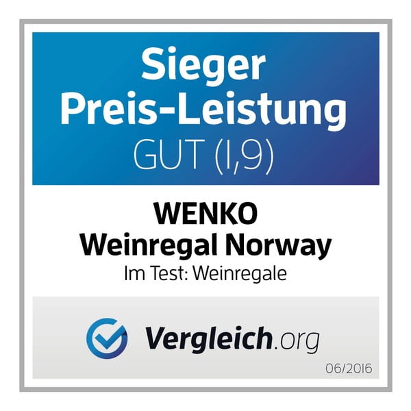 Stojan 12 fliaš vína z orechového dreva Wenko Norway-image-1