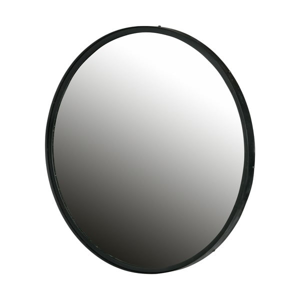 Nástenné zrkadlo s čiernym rámom WOOOD Lauren, Ø 80 cm-image-2
