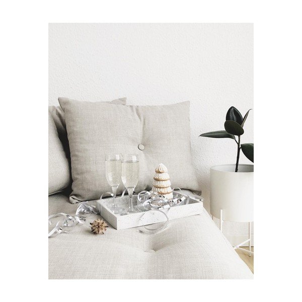Podnožka so sivým poťahom Karup Design Senza Natural/Granite Grey-image-4