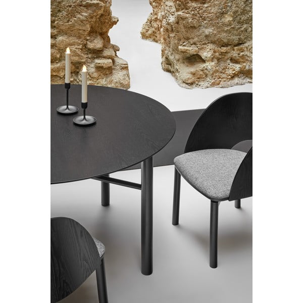 Čierny okrúhly jedálenský stôl Teulat Junco, ø 120 cm-image-2