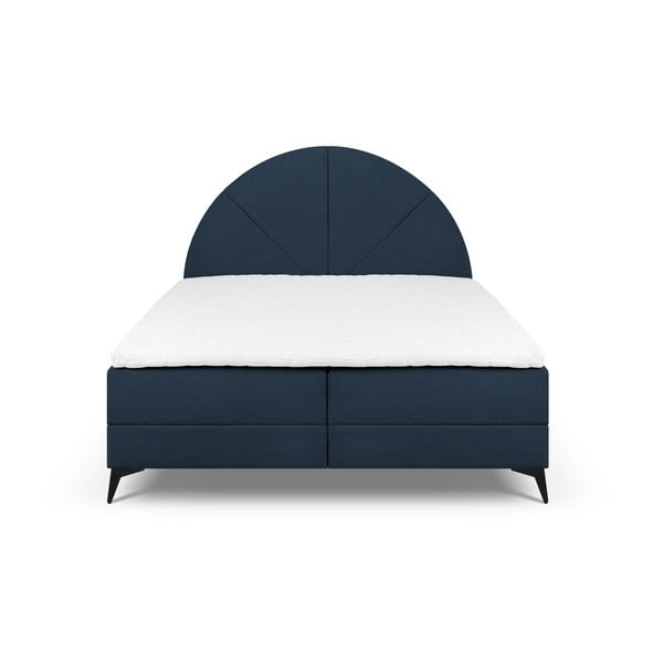 Tmavomodrá boxspring posteľ s úložným priestorom 180x200 cm Sunset – Cosmopolitan Design-image-2