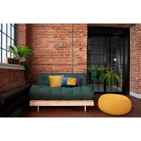 Žltý pletený puf LABEL51 Knitted XL, ⌀ 70 cm-image-4