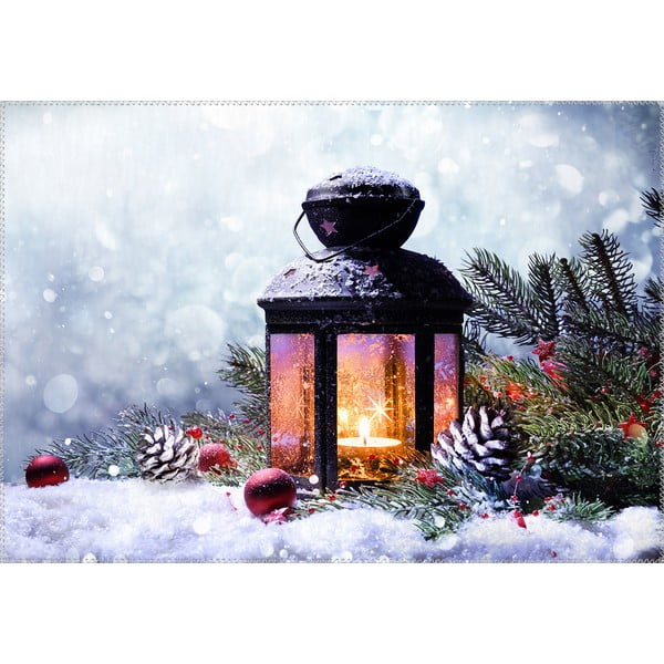 Vianočná lampa Koberec Vitaus so snehom, 50 x 80 cm