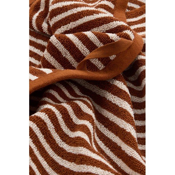 Koňakovohnedý/krémovobiely bavlnený uterák 50x70 cm Dixie – Jotex-image-3